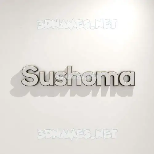 sushoma in White Logo Warm style - 3D name wallpaper