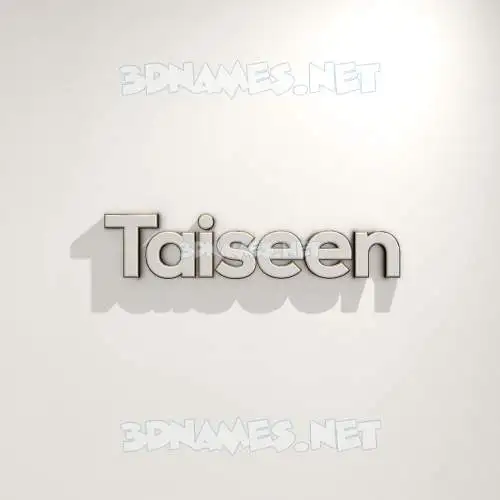 taiseen in White Logo Warm style - 3D name wallpaper
