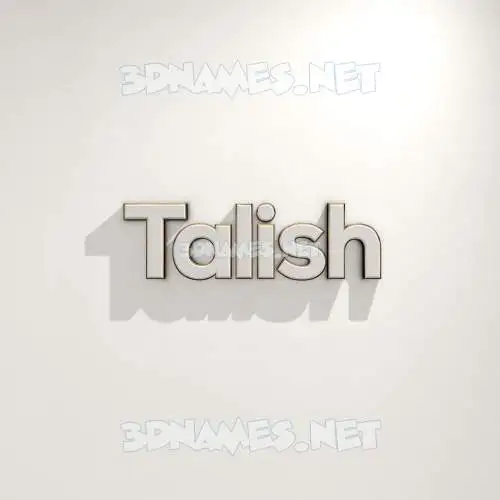 talish in White Logo Warm style - 3D name wallpaper talish in White Logo Warm style - 3D name wallpaper