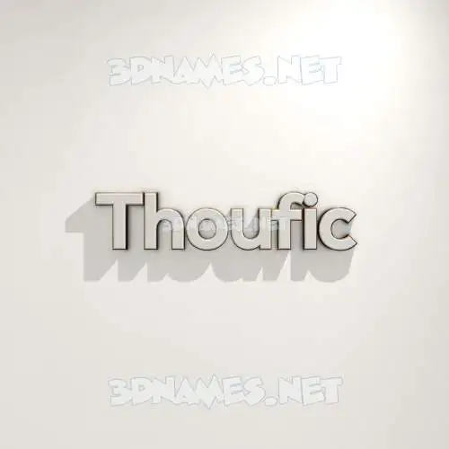 thoufic in White Logo Warm style - 3D name wallpaper thoufic in White Logo Warm style - 3D name wallpaper