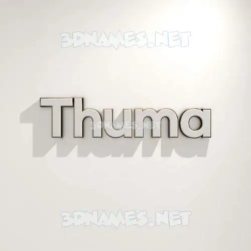 thuma in White Logo Warm style - 3D name wallpaper