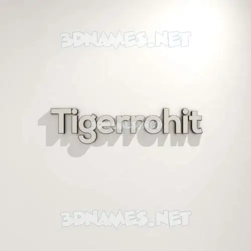 tigerrohit in White Logo Warm style - 3D name wallpaper