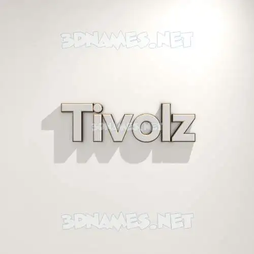 tivolz in White Logo Warm style - 3D name wallpaper tivolz in White Logo Warm style - 3D name wallpaper