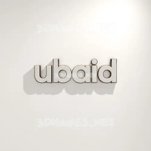 ubaid in White Logo Warm style - 3D name wallpaper ubaid in White Logo Warm style - 3D name wallpaper