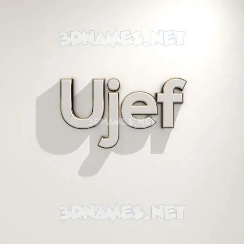 ujef in White Logo Warm style - 3D name wallpaper ujef in White Logo Warm style - 3D name wallpaper