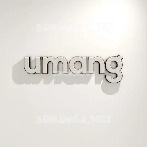 umang in White Logo Warm style - 3D name wallpaper