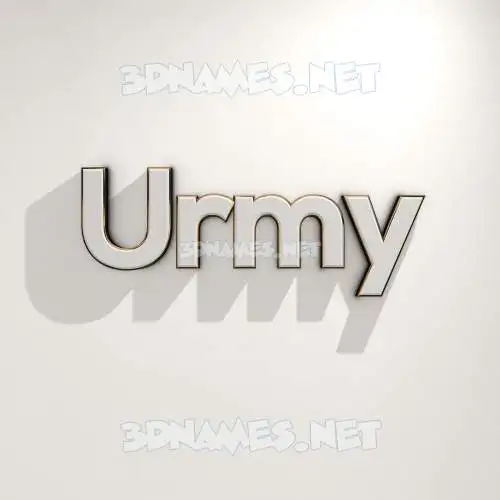urmy in White Logo Warm style - 3D name wallpaper urmy in White Logo Warm style - 3D name wallpaper