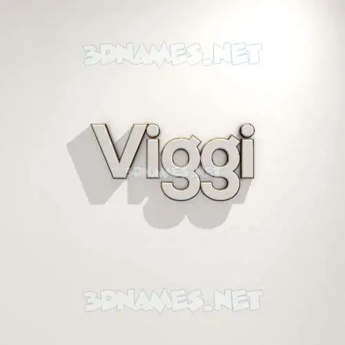 viggi in White Logo Warm style - 3D name wallpaper