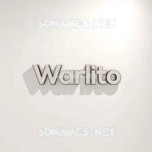 warlito in White Logo Warm style - 3D name wallpaper warlito in White Logo Warm style - 3D name wallpaper