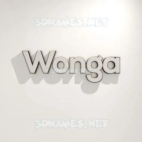 wonga in White Logo Warm style - 3D name wallpaper