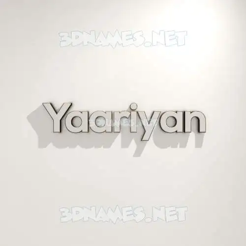 yaariyan in White Logo Warm style - 3D name wallpaper