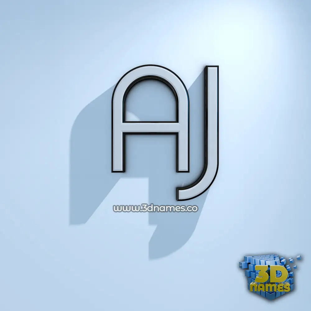 aj in White Logo Cold style - 3D name wallpaper aj in White Logo Cold style - 3D name wallpaper