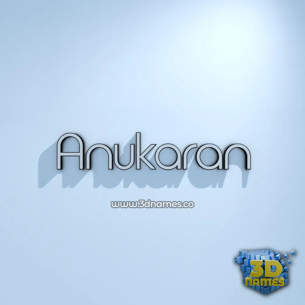 anukaran in White Logo Cold style - 3D name wallpaper