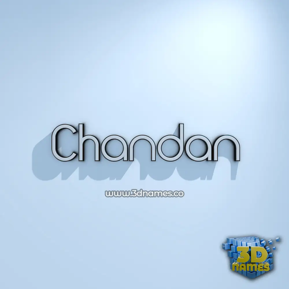 chandan in White Logo Cold style - 3D name wallpaper