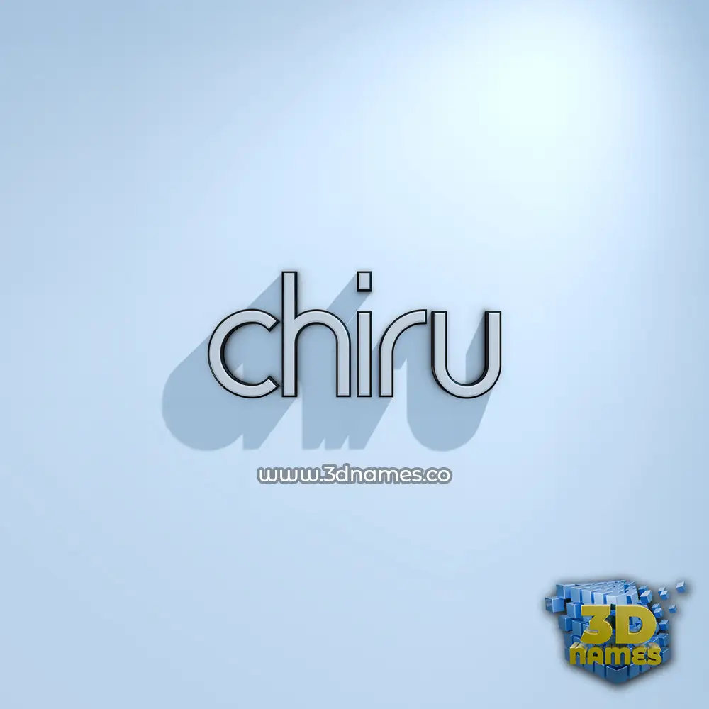 chiru in White Logo Cold style - 3D name wallpaper