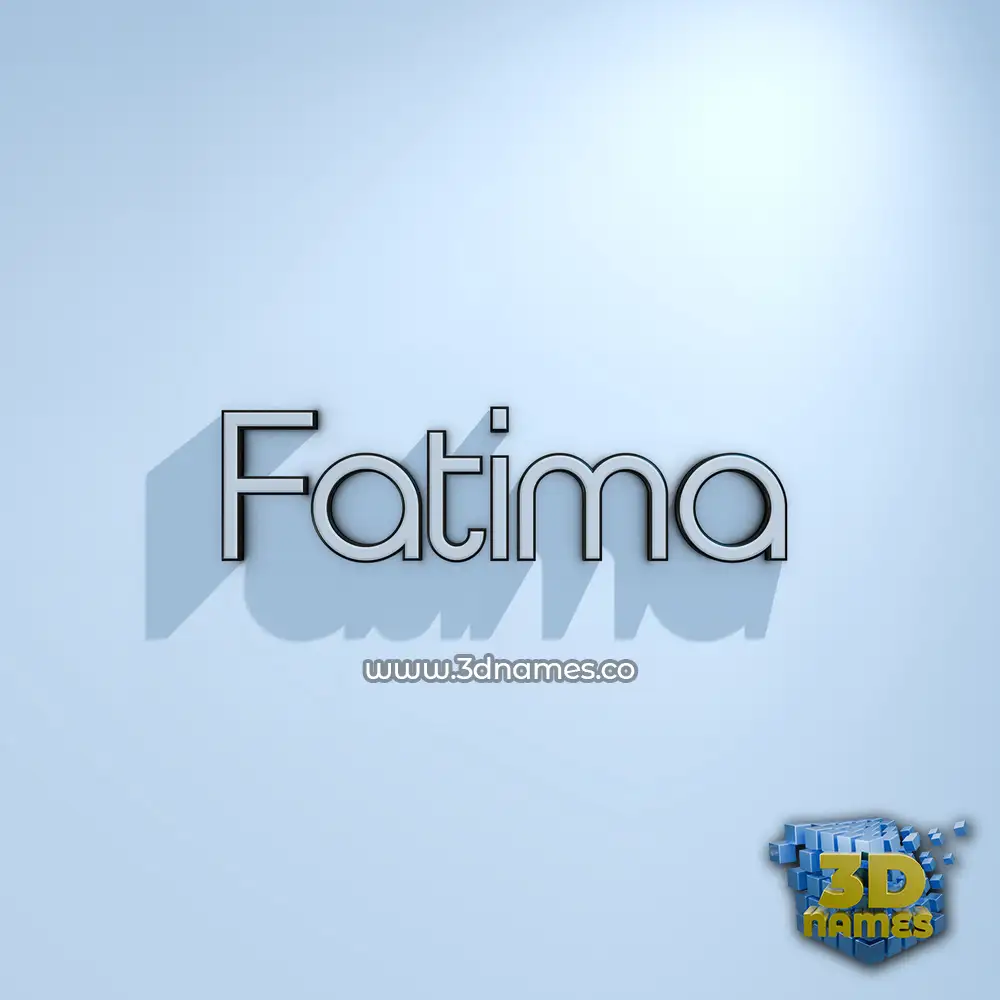 fatima in White Logo Cold style - 3D name wallpaper