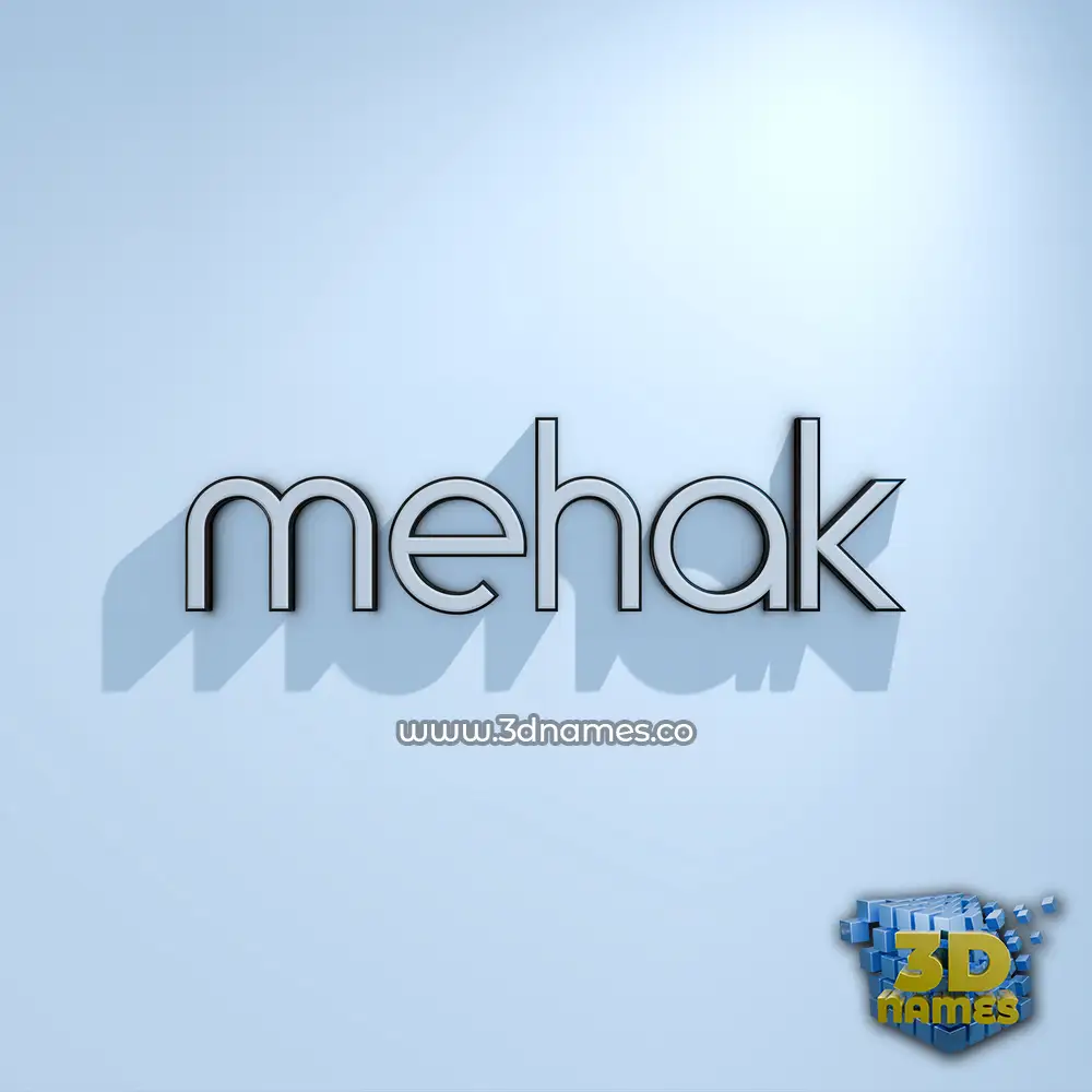 mehak in White Logo Cold style - 3D name wallpaper