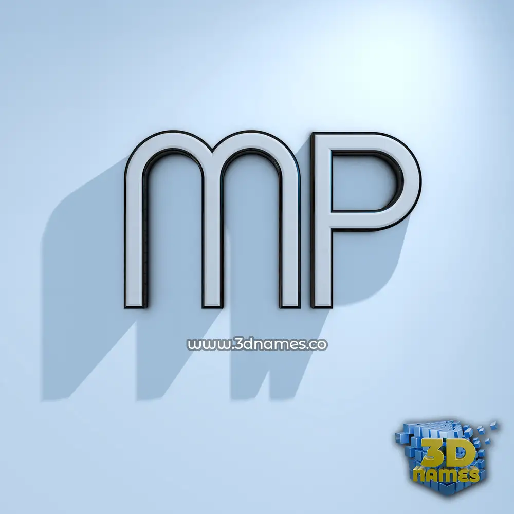 mp in White Logo Cold style - 3D name wallpaper