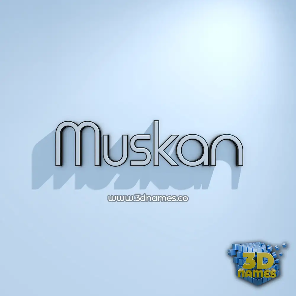 muskan in White Logo Cold style - 3D name wallpaper muskan in White Logo Cold style - 3D name wallpaper