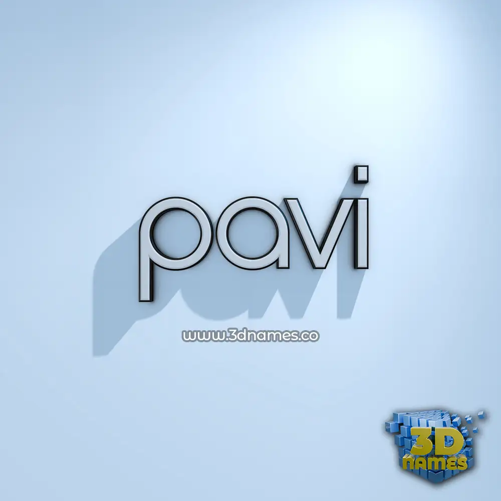 pavi in White Logo Cold style - 3D name wallpaper pavi in White Logo Cold style - 3D name wallpaper