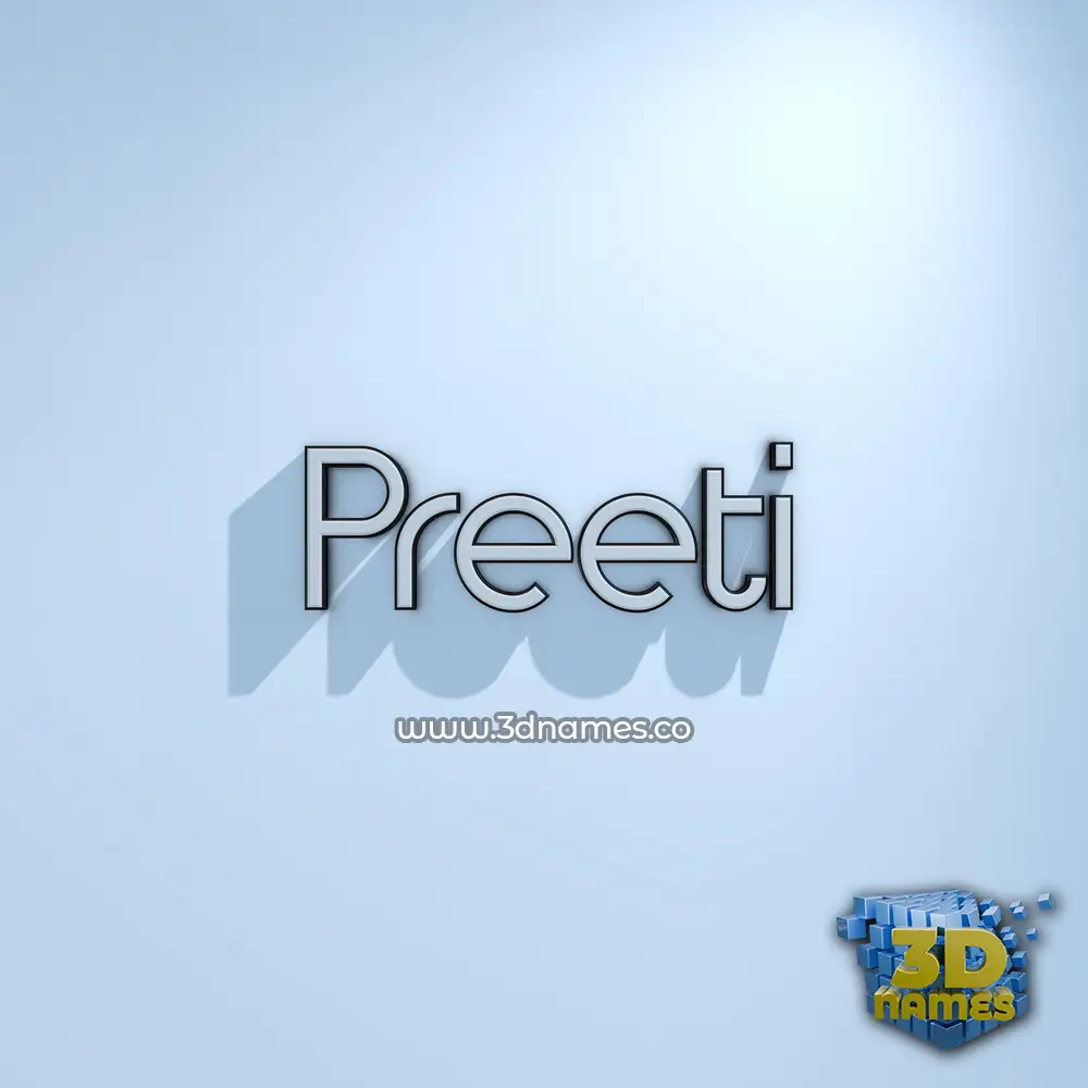preeti in White Logo Cold style - 3D name wallpaper preeti in White Logo Cold style - 3D name wallpaper