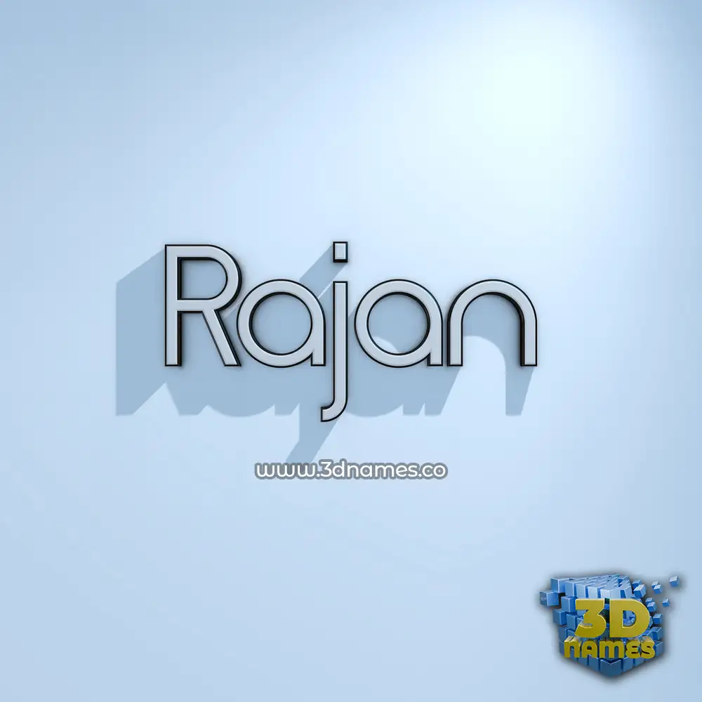 rajan in White Logo Cold style - 3D name wallpaper