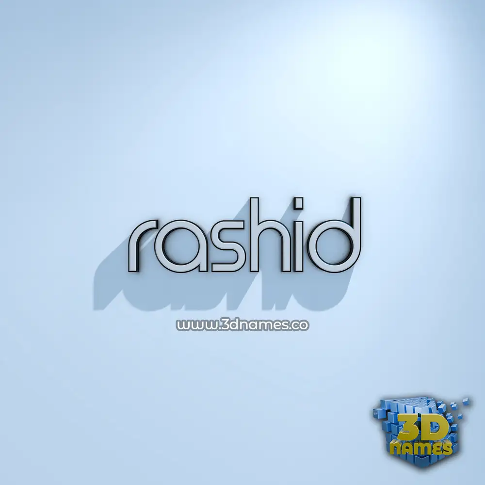 rashid in White Logo Cold style - 3D name wallpaper rashid in White Logo Cold style - 3D name wallpaper