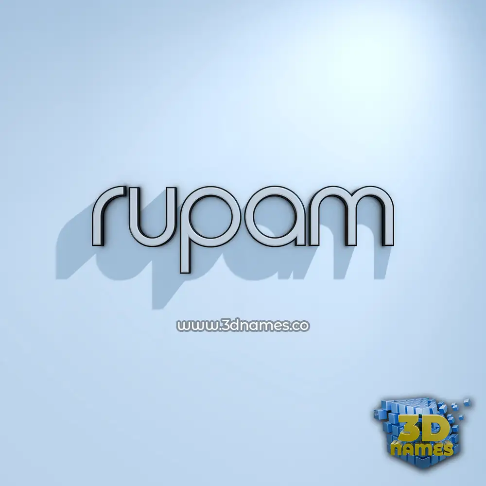 rupam in White Logo Cold style - 3D name wallpaper