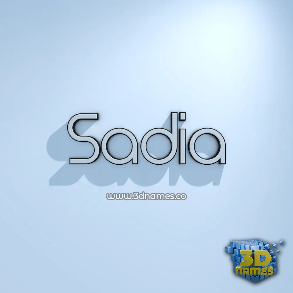 sadia in White Logo Cold style - 3D name wallpaper sadia in White Logo Cold style - 3D name wallpaper