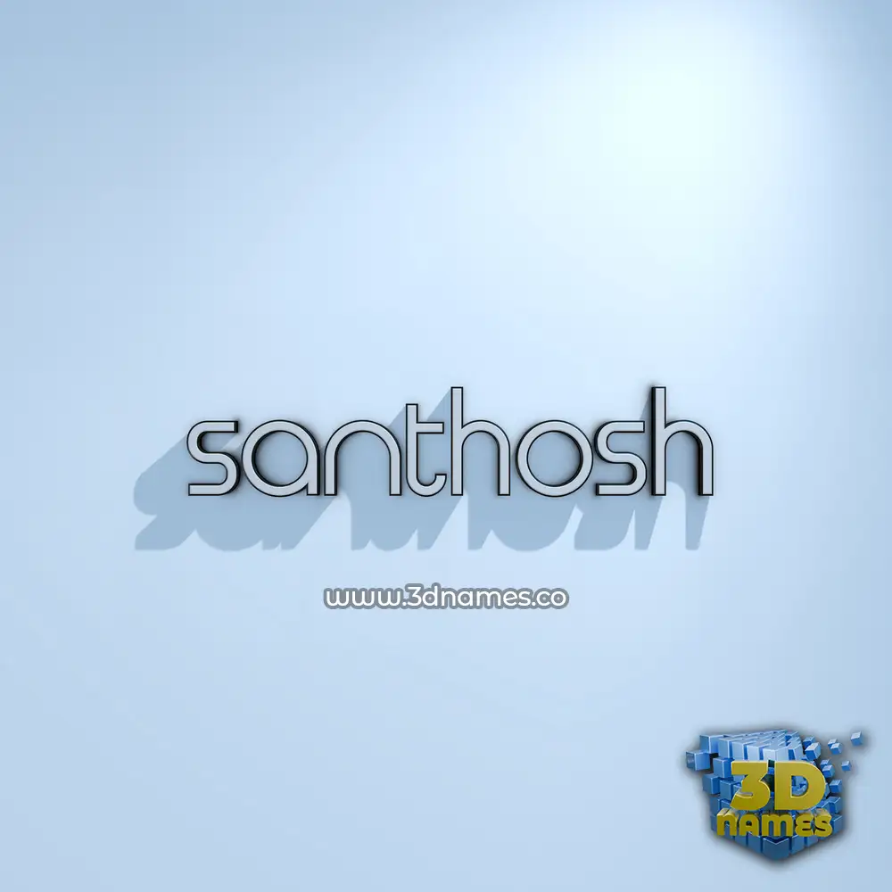 santhosh in White Logo Cold style - 3D name wallpaper