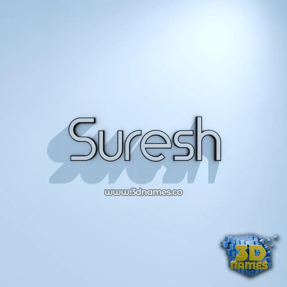 suresh in White Logo Cold style - 3D name wallpaper