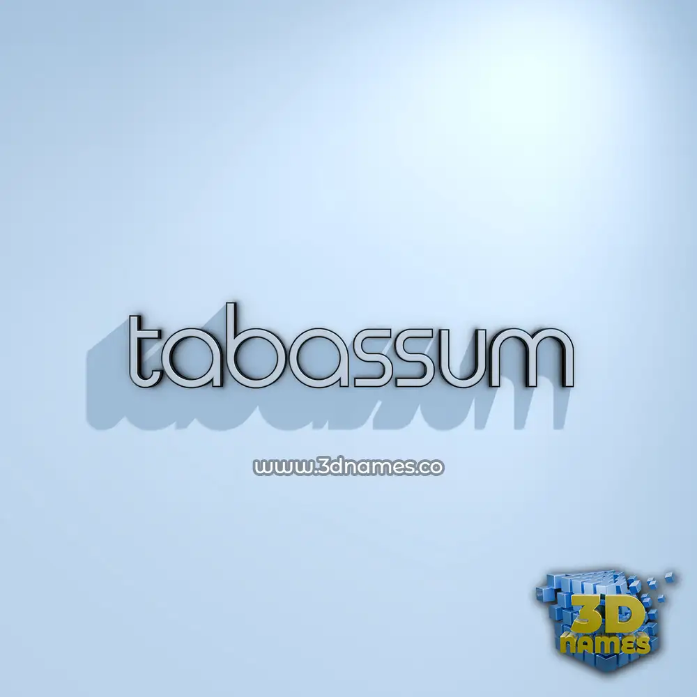 tabassum in White Logo Cold style - 3D name wallpaper
