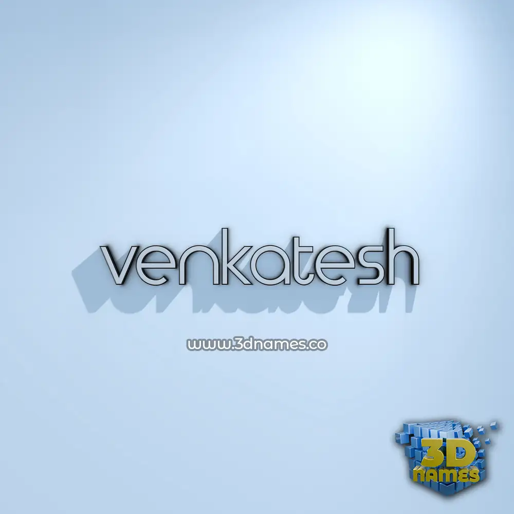 venkatesh in White Logo Cold style - 3D name wallpaper