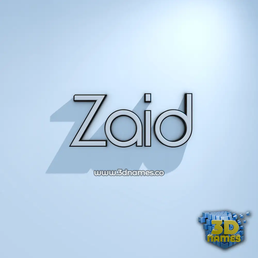 zaid in White Logo Cold style - 3D name wallpaper zaid in White Logo Cold style - 3D name wallpaper