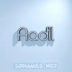 aadil in White Logo Cold style - 3D name wallpaper