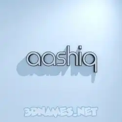 aashiq in White Logo Cold style - 3D name wallpaper