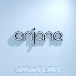 anjana in White Logo Cold style - 3D name wallpaper