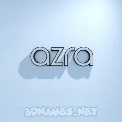 azra in White Logo Cold style - 3D name wallpaper