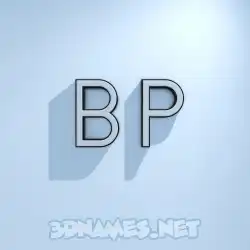 b p in White Logo Cold style - 3D name wallpaper