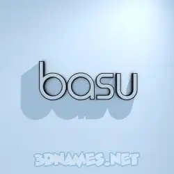 basu in White Logo Cold style - 3D name wallpaper