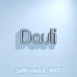 dauli in White Logo Cold style - 3D name wallpaper