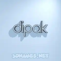 dipak in White Logo Cold style - 3D name wallpaper