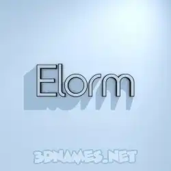 elorm in White Logo Cold style - 3D name wallpaper