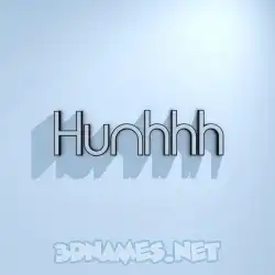 hunhhh in White Logo Cold style - 3D name wallpaper