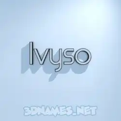 ivyso in White Logo Cold style - 3D name wallpaper