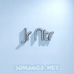 jr ntr in White Logo Cold style - 3D name wallpaper