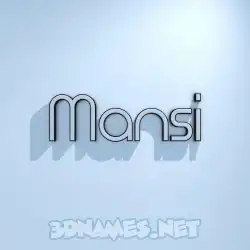 mansi in White Logo Cold style - 3D name wallpaper