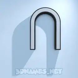 n in White Logo Cold style - 3D name wallpaper