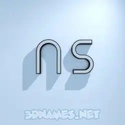 n s in White Logo Cold style - 3D name wallpaper