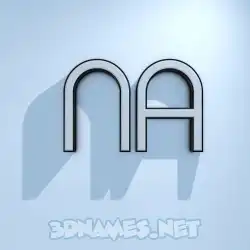 na in White Logo Cold style - 3D name wallpaper